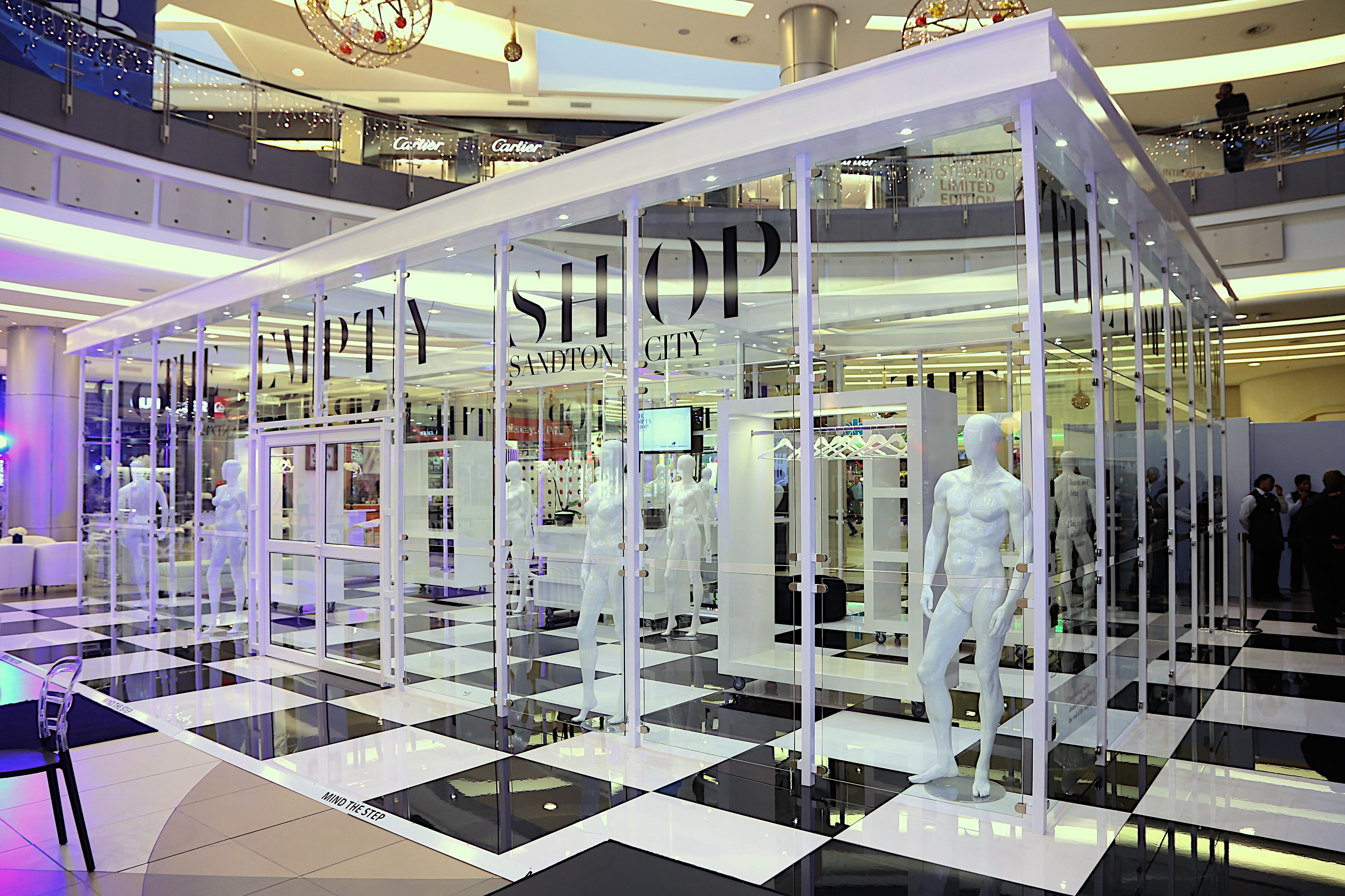 Sandton City Empty Shop Campaign in support of Tomorrow Trust